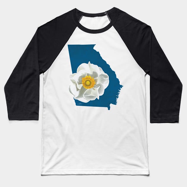 Georgia Cherokee Rose Baseball T-Shirt by Lavenderbuttons